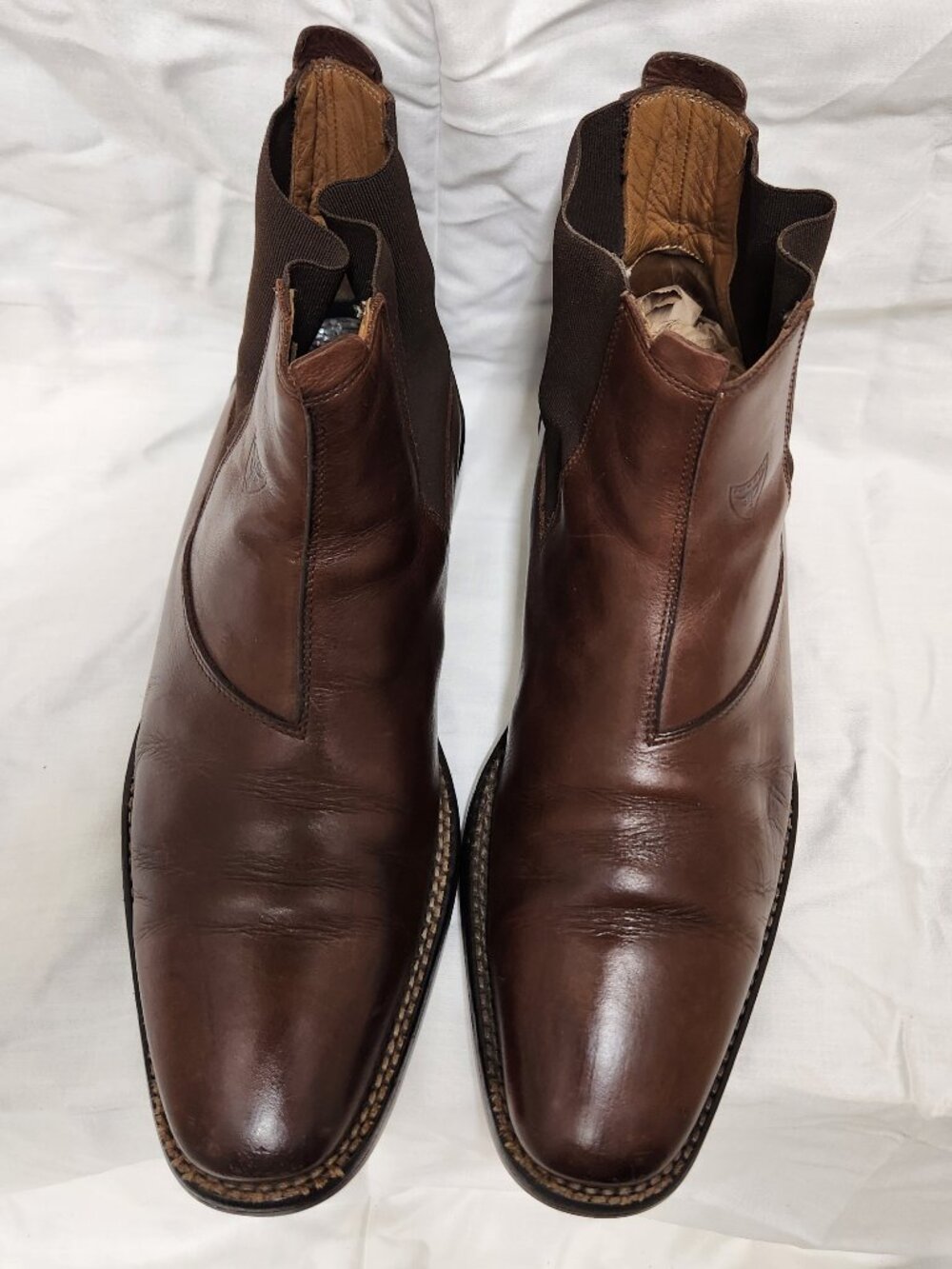 Michael Toschi Italian-made Calfskin Slip-on Boot, Chocolate Calf, Size 8 1/2 M